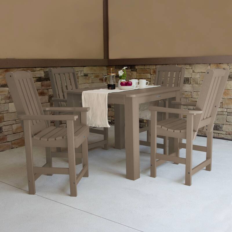 Lehigh 5-piece Outdoor Counter Height Dining Set - 42" x 42" Table