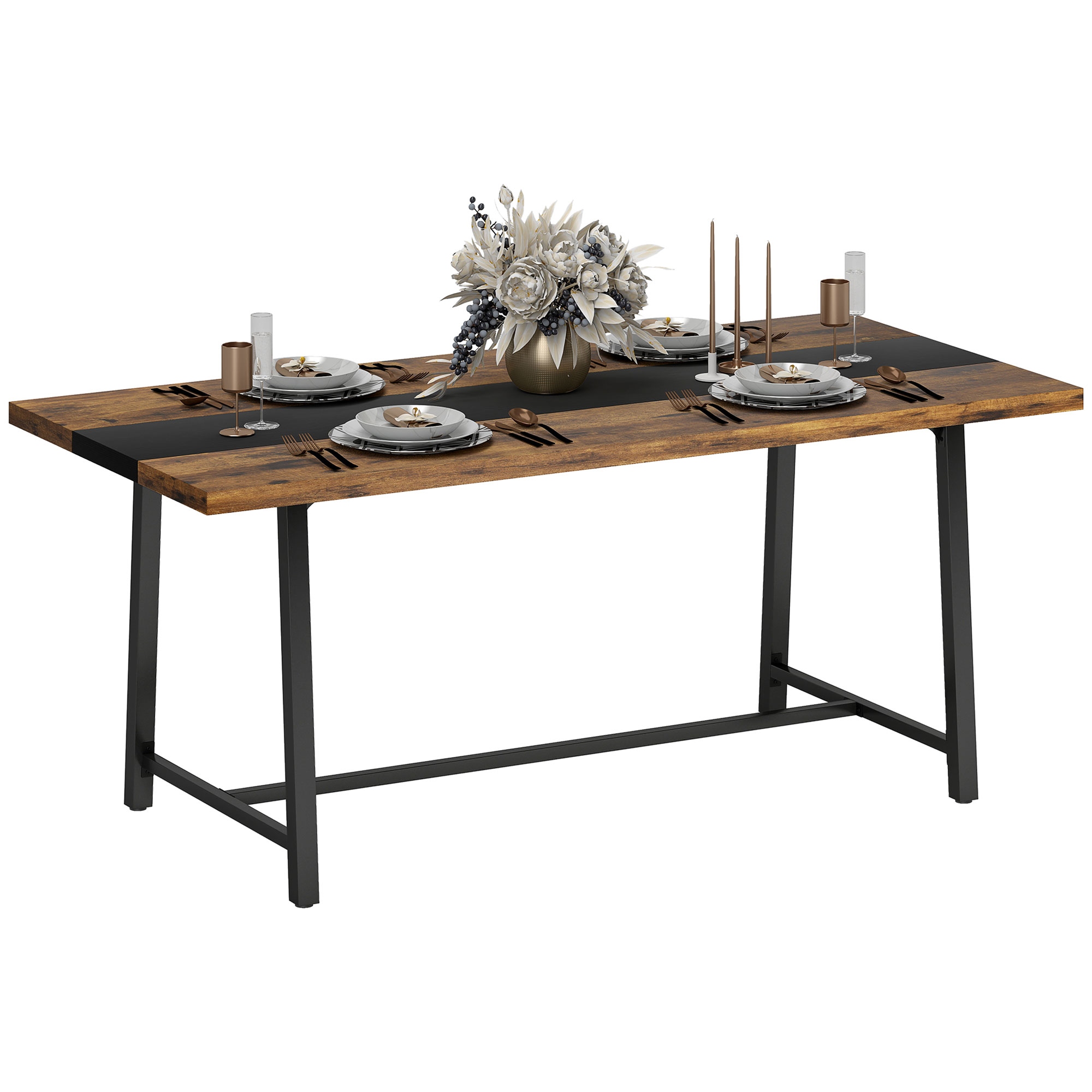 HOMCOM-Industrial-Dining-Table