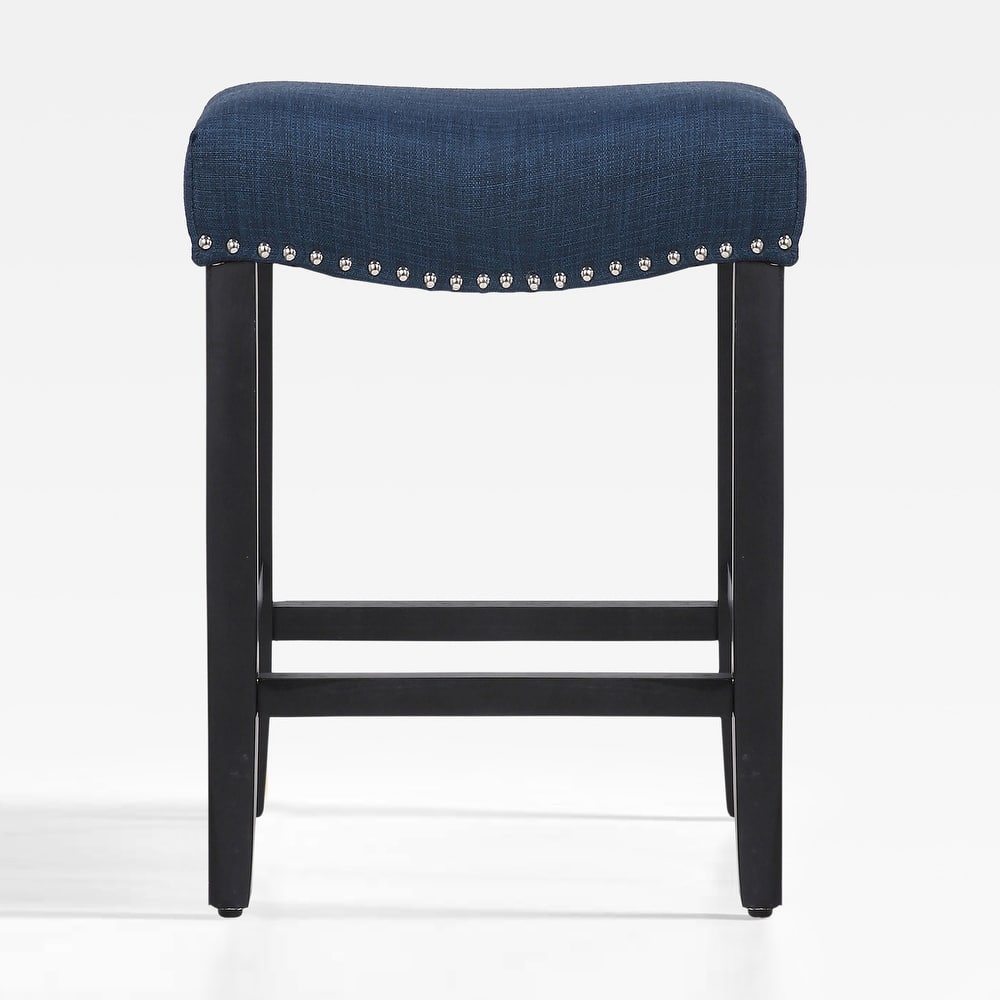 Jameson Upholstered Polyester Black 24 Inch Counter Stool