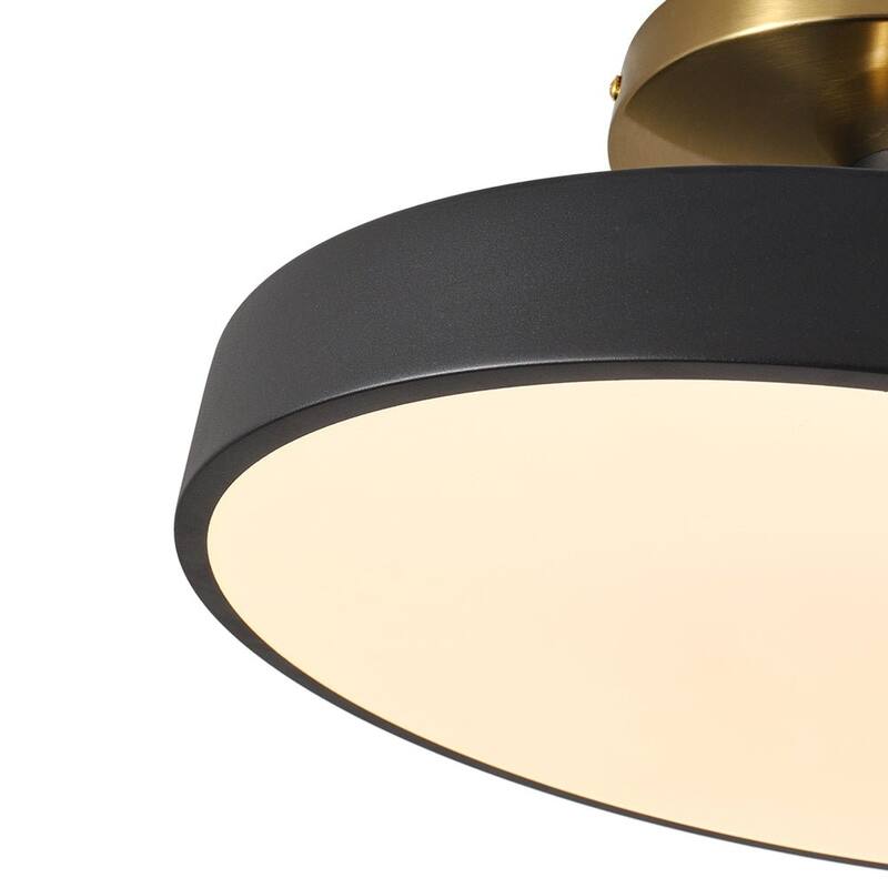 Contemporary Acrylic Dimmale LED Semi-Flush Mount Ceiling Light - N/A