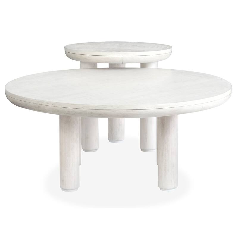 Magnussen Home Sunset Cove Moonlight Pearl Nesting Cocktail Table with Casters - 38''W x 38''D x 16''H