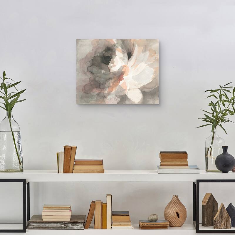 Abstract Peony Crop by Danhui Nai Canvas Art Print