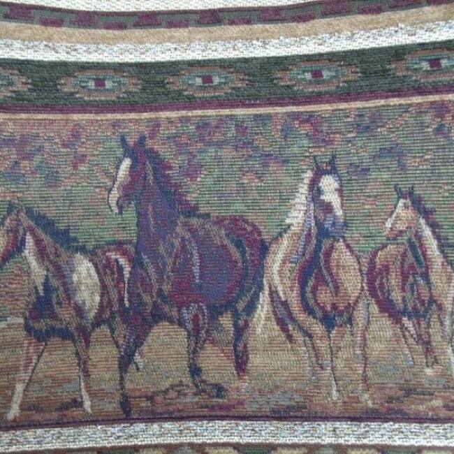 Hickory Log Footstool - Wild Horse