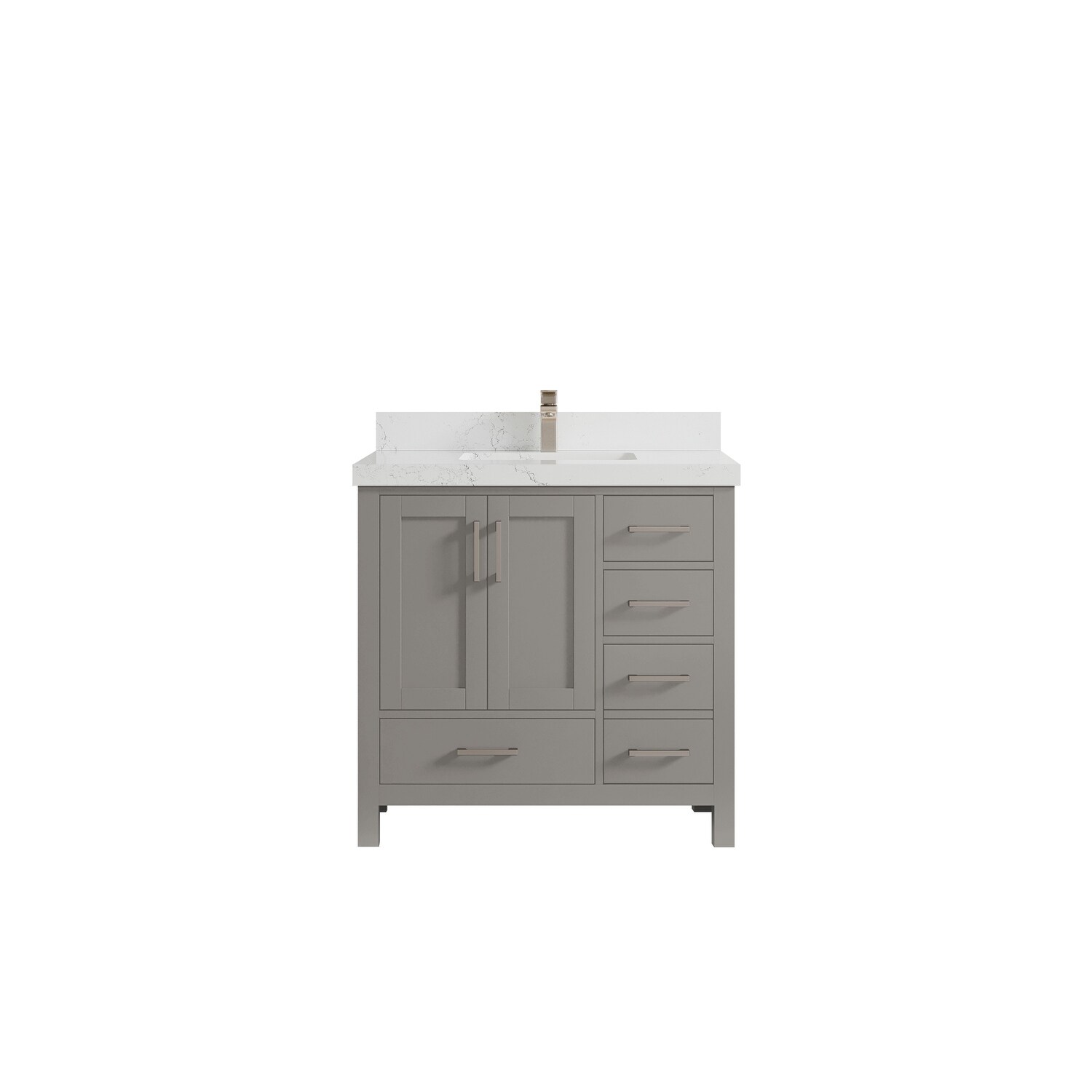 Willow Collections 36 in. W x 22 in. D Malibu Center Sink Left Bathroom Vanity with Countertop