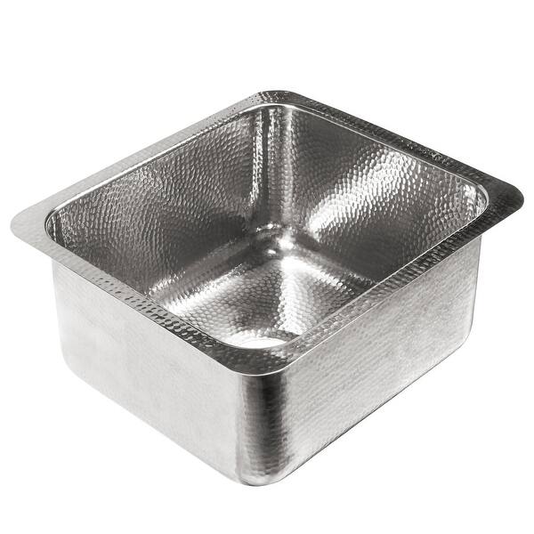 slide 1 of 6, Wilson Undermount Crafted Stainless Steel 17 in. Bar Prep Sink - 17 L X 15 W - 17 L X 15 W Polished Stainless Steel