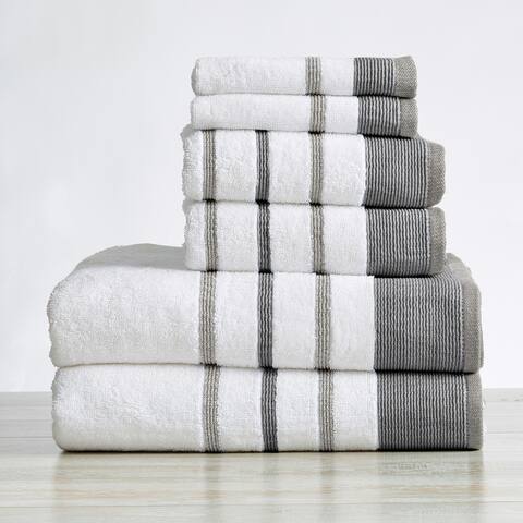 Luxurious Cotton Decorative Stripe Towel Set