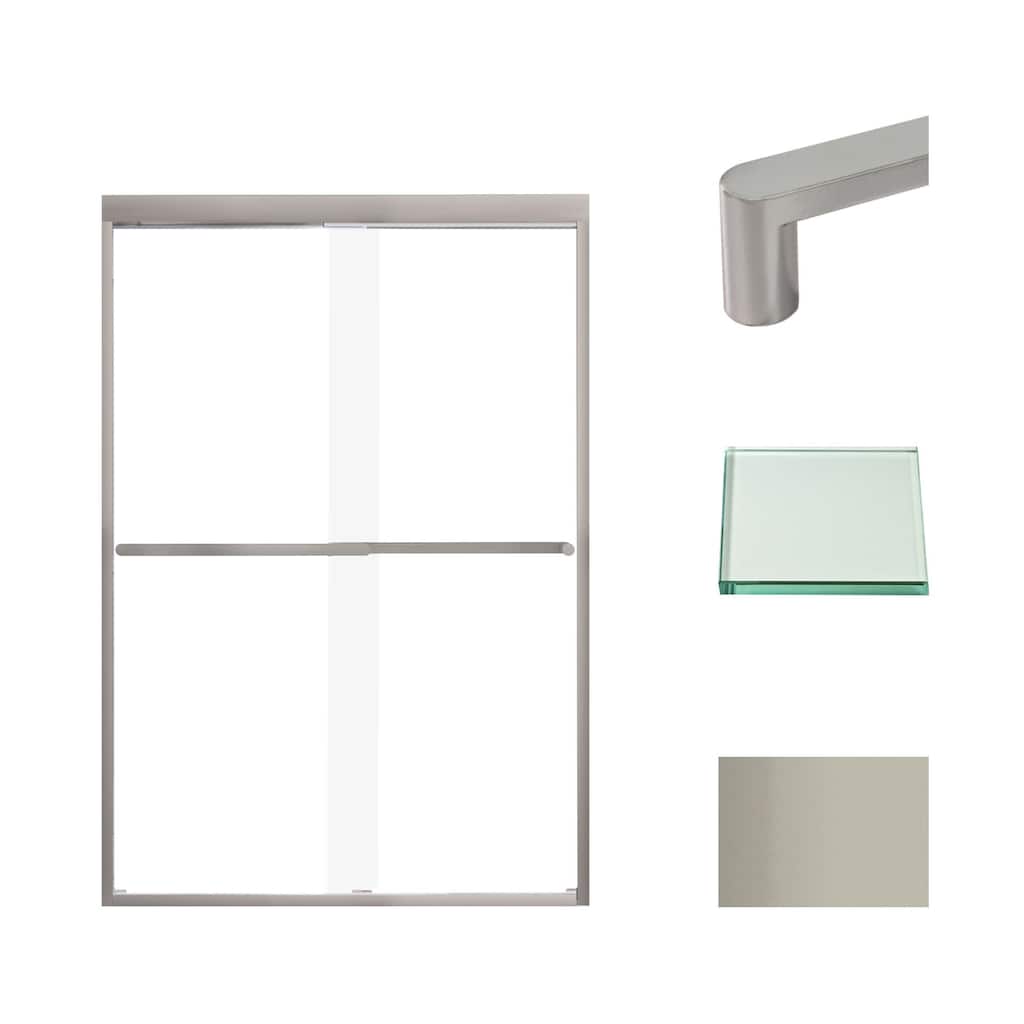 Transolid FBPT487008C-R 70" High x 47" Wide Bypass Frameless Shower