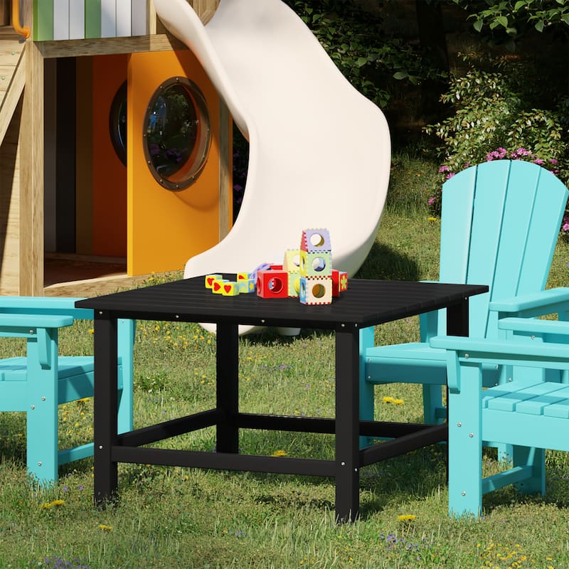 Polytrends Laguna Kids Outdoor 31" Square Poly Dining Table