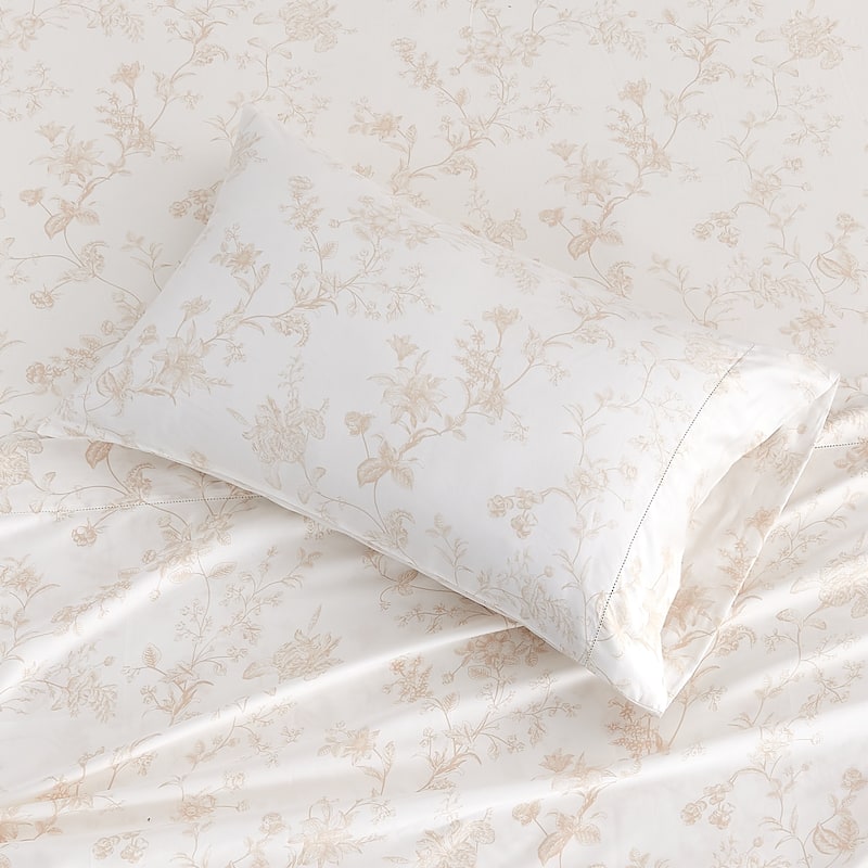 Printed Design Cotton Collection 400TC Hemstitch Garden Bouquet Collection