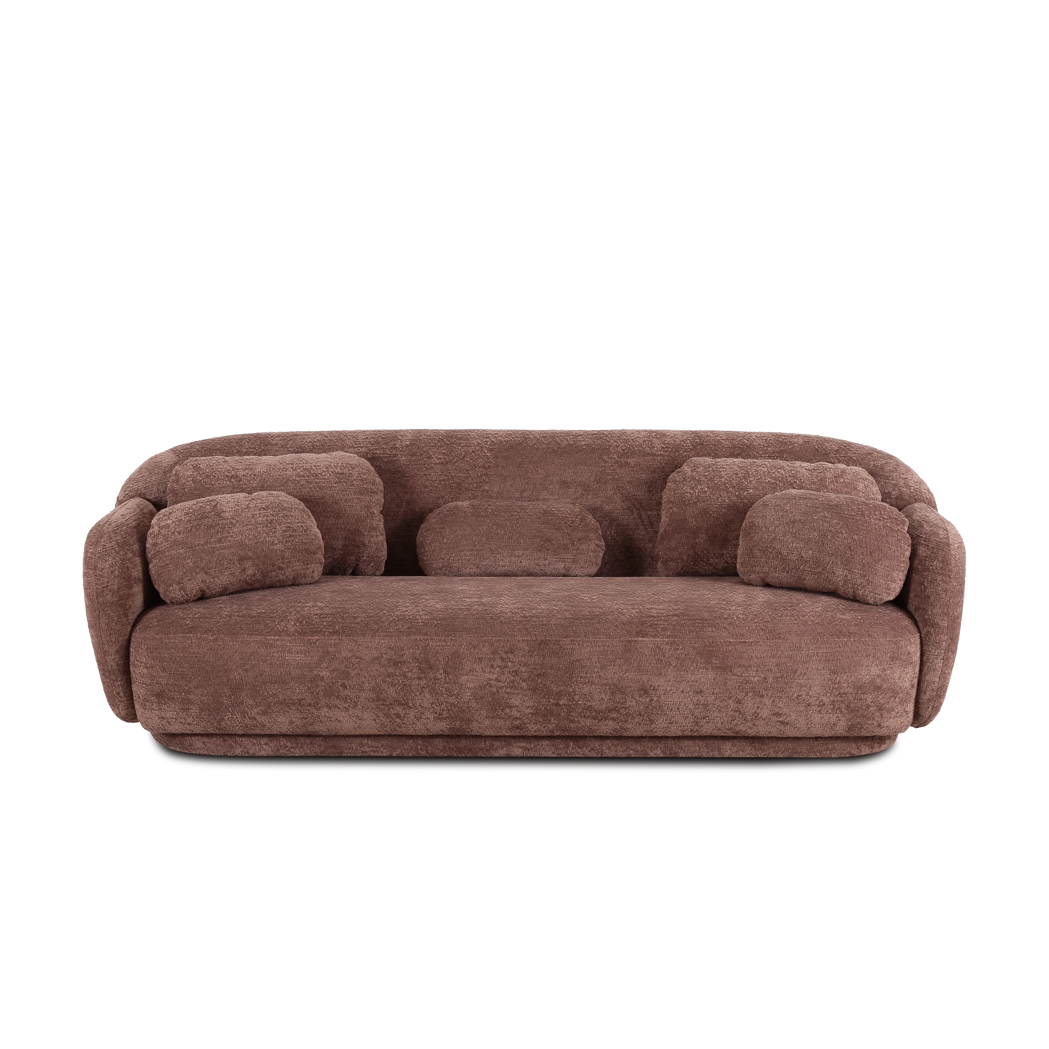 Misty Textured Knubby Fabric Sofa