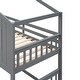 preview thumbnail 25 of 24, Playhouse Style Kids Bunk Bed with Fence, Twin Over Twin House Bed with Roof, Window, Ladder and Solid Pine Wood Frame