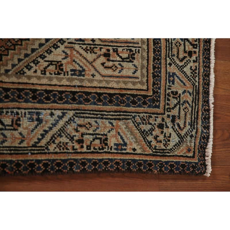 Geometric Botemir Persian Vintage Accent Rug Handmade Wool Carpet - 3'5" x 5'2"
