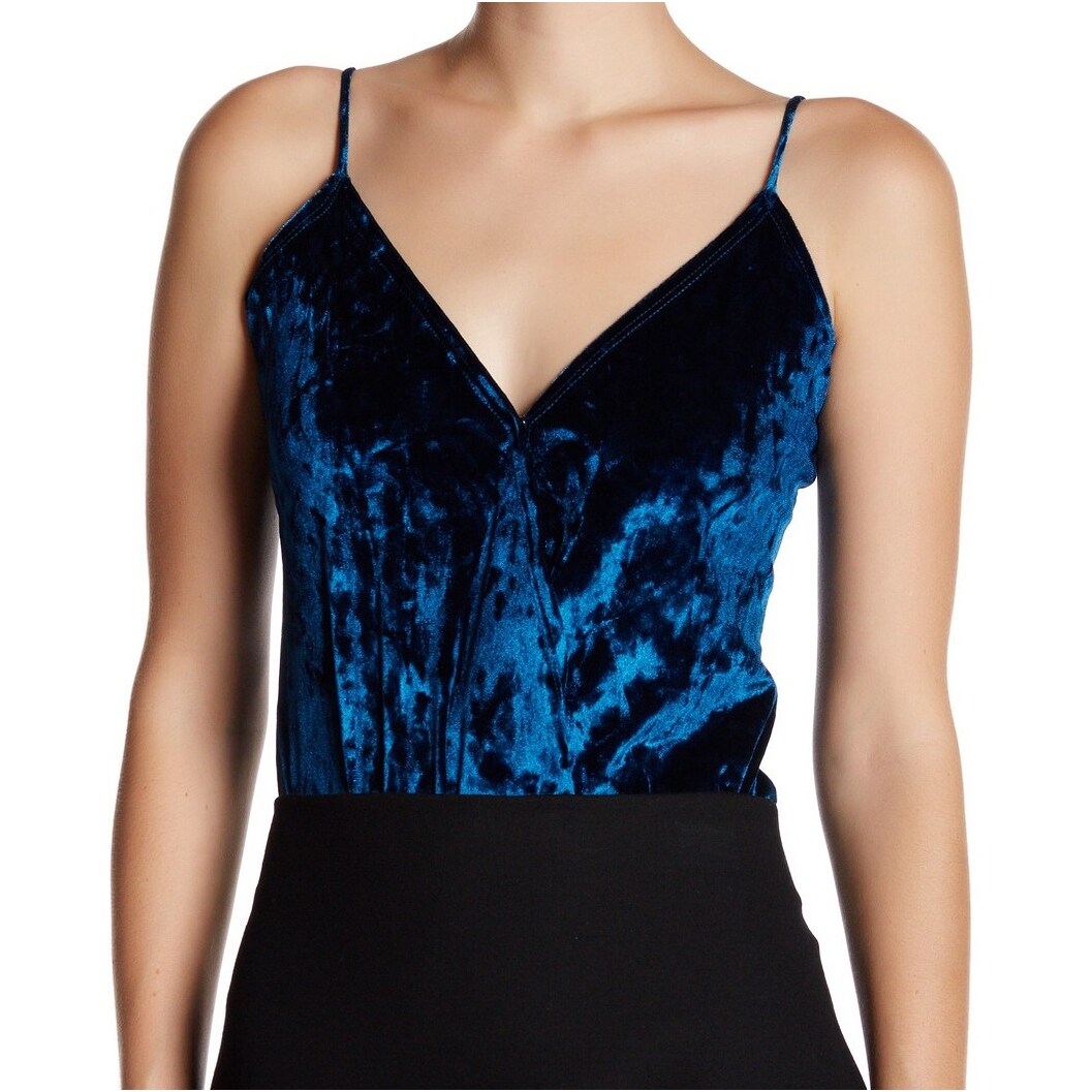 blue velvet bodysuit