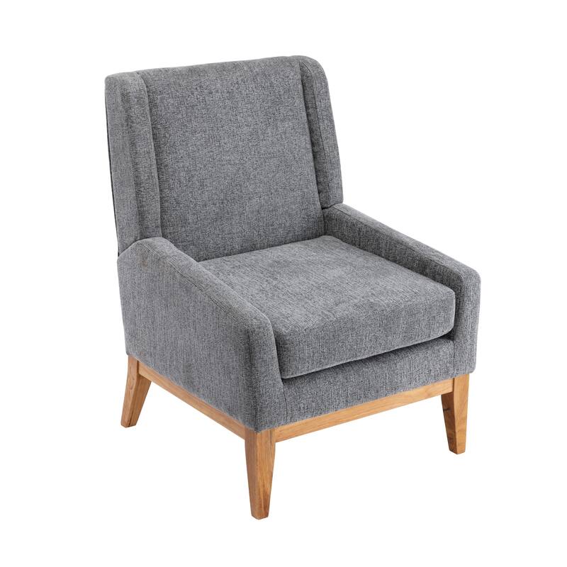 Corvus Armitage Chenille Upholstered Accent Chair - Light Grey