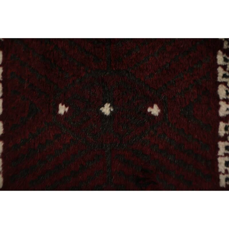 Hand Knotted Oriental 100% Wool Carpet Traditional All-Over Red Turkoman Area Rug - 12' 1'' X 7' 0''