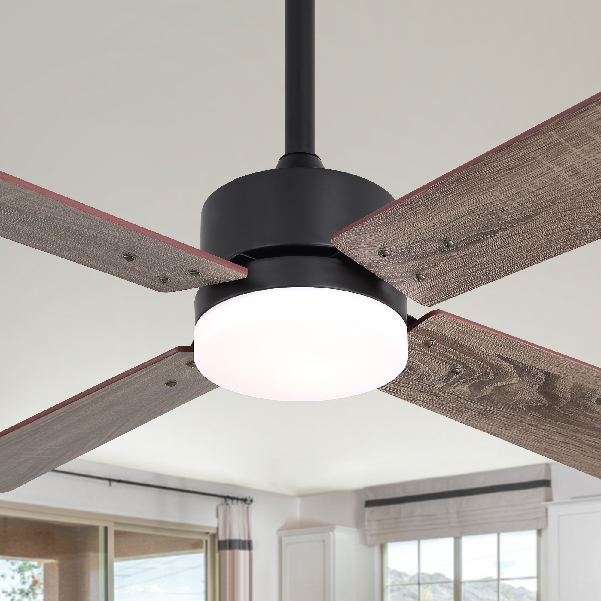 Sofucor 42 Inch Ceiling Fan with Light and Remote Control,Noiseless,Dimmable,6 Speeds Reversible