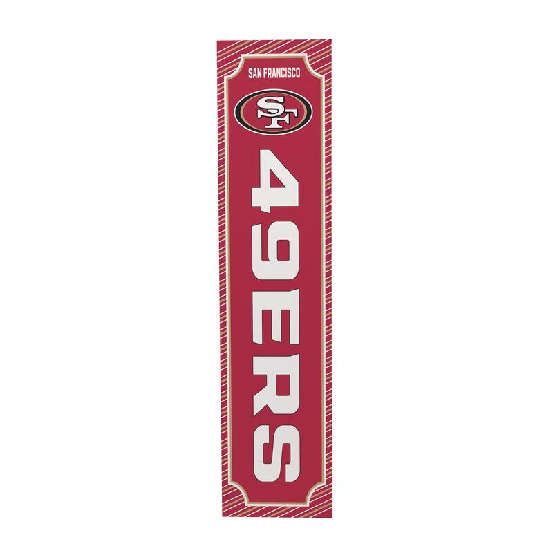 47" Double Sided Seasonal Porch Leaner, San Francisco 49ers - 47" x 11.25"