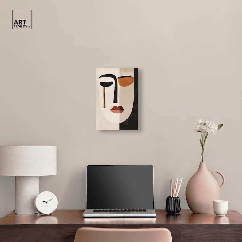 Face Moderne III Canvas by Art Remedy, Gallery Wrapped
