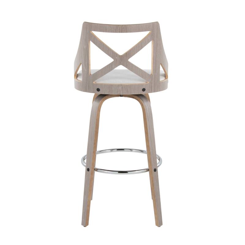 The Gray Barn Charlotte 30" Fixed-Height Bar Stool with Bent Wood Legs (Set of 2)