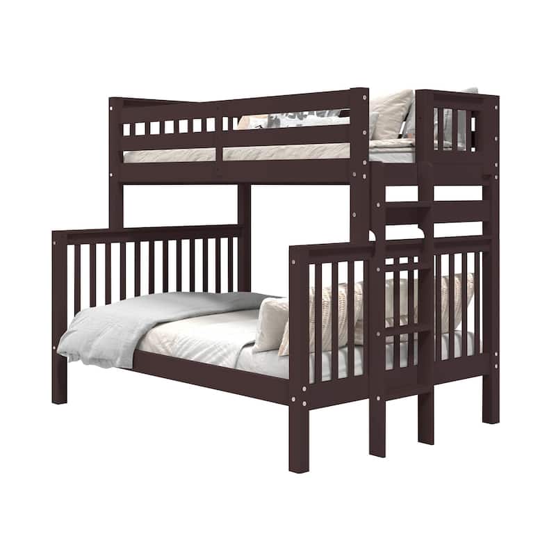 Taylor & Olive Trillium Twin over Full Bunk Bed with End Ladder