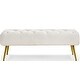preview thumbnail 3 of 30, Yaheetech Upholstered Footstool Velvet Ottoman Button-Tufted Table Bench - 45"×16"×17"