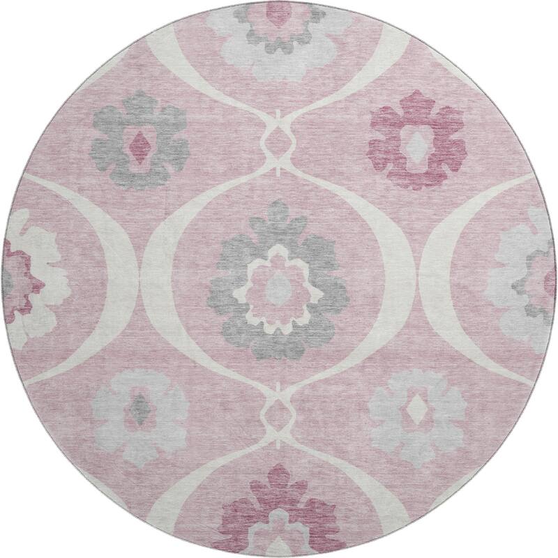 Premium Washable Super Soft Floral Scallops Mayfield Rug
