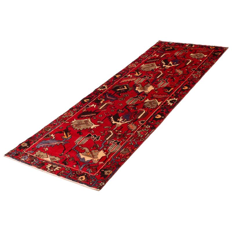 ECARPETGALLERY Hand-knotted Andelz Red Wool Rug - 3'7 x 9'11