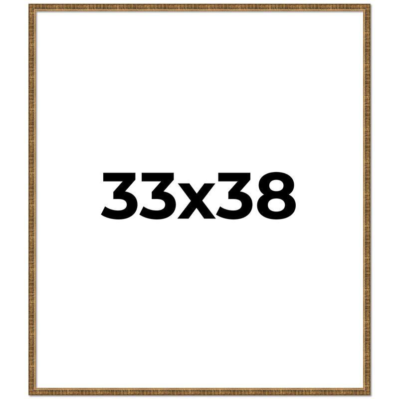 33x38 Frame Gold Solid Wood Picture Frame - Complete Modern Photo