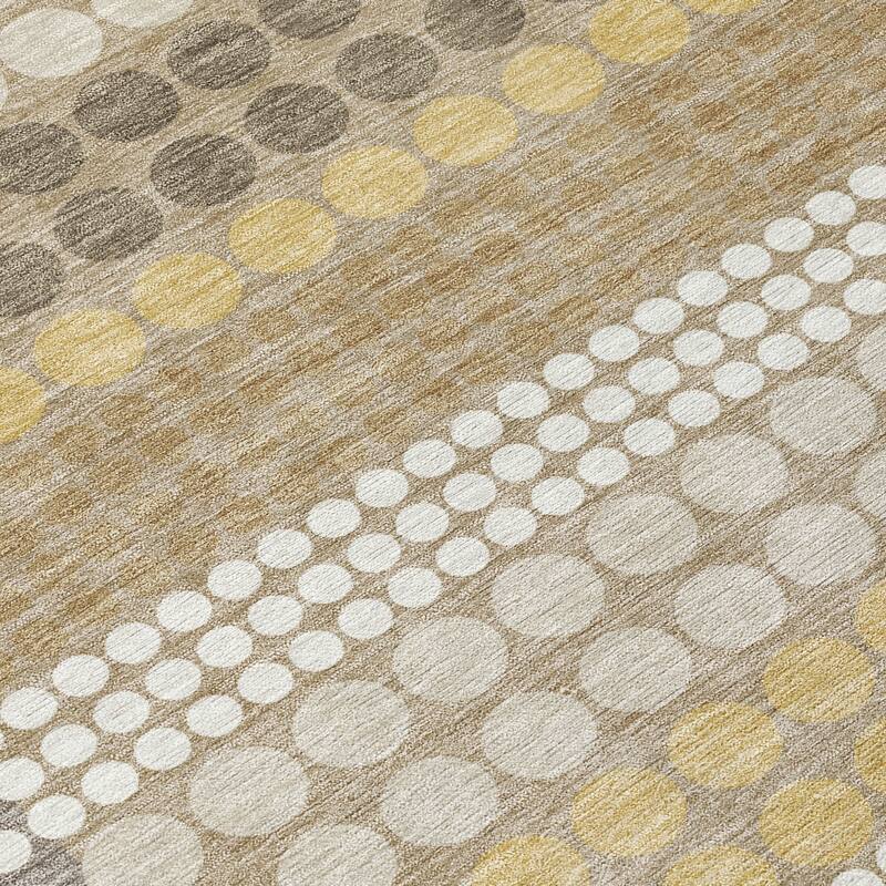 Machine Washable Indoor/ Outdoor Casual Dotty Chantille Rug