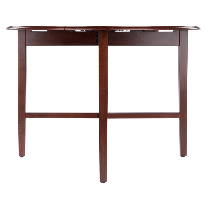 Double Drop Leaf Round Dining Table - 42" - Walnut Brown