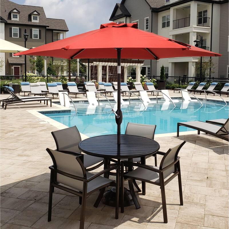 Bonosuki 7.5-foot Waterproof Sunshade Canopy Patio Umbrella - Spanish Red