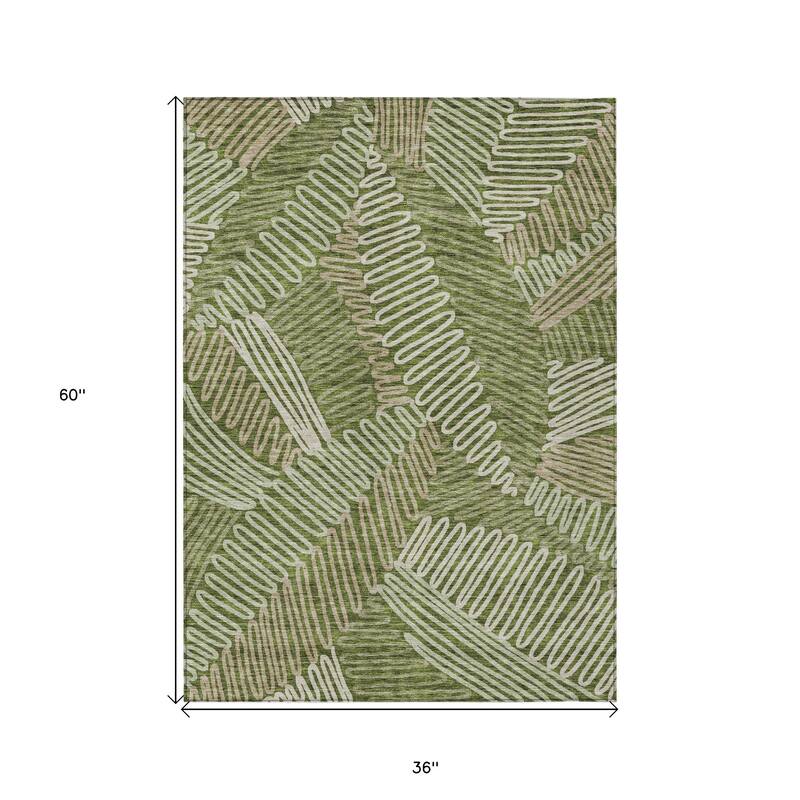 HomeRoots Floral Transitional Rectangle Outdoor Rug