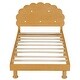 preview thumbnail 6 of 16, Walnut Wood Frame Twin Platform Bed with Cookie-Shaped