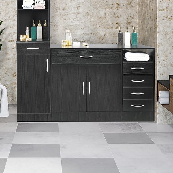 MDF Bathroom with Triamine Double Doors and Five Drawers Bed