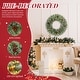 preview thumbnail 5 of 6, 2 Pack 24in Pre-lit Christmas Wreath, Lighted Artificial Xmas Wreath with Red Berries Pine Cones, for Party Decorations