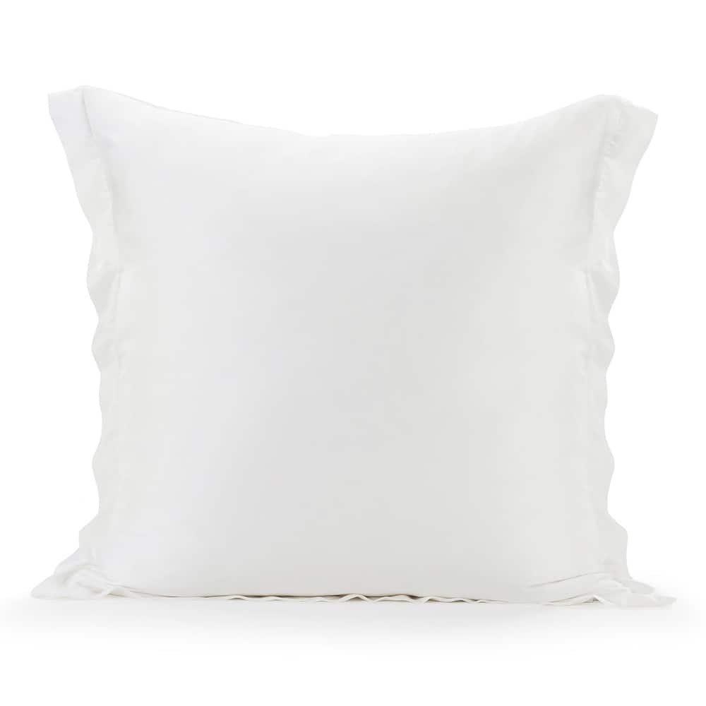HiEnd Accents Premium Eucalyptus Silky Soft Modern Contemporary Euro Sham Pillow Cover, 27" x27"