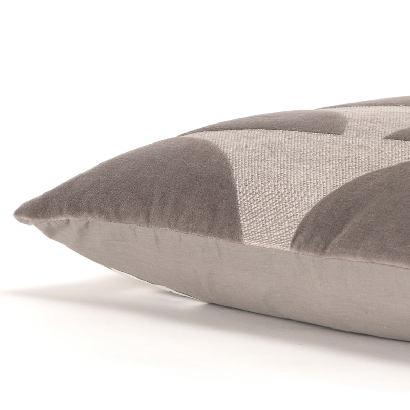 Rizzy Home Cotton Velvet Contemporary Shape Throw Pillow