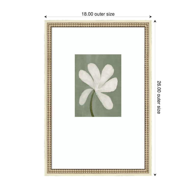 Kate and Laurel White Floral by Gabrielly Guedes Framed Wall Art Print