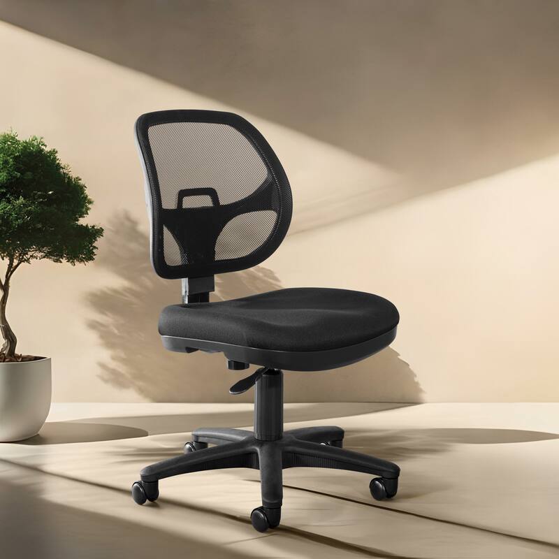 Office Star Mesh Screen Back Task Chair with Vinyl Seat