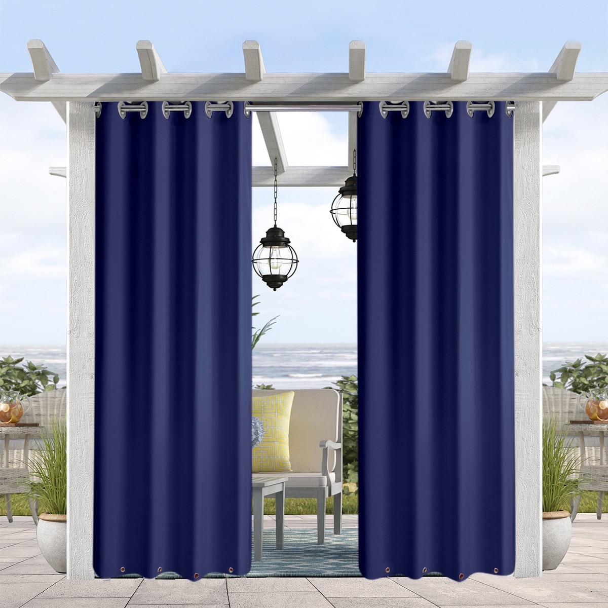 Pro Space Waterproof Blackout Outdoor Curtains, To...