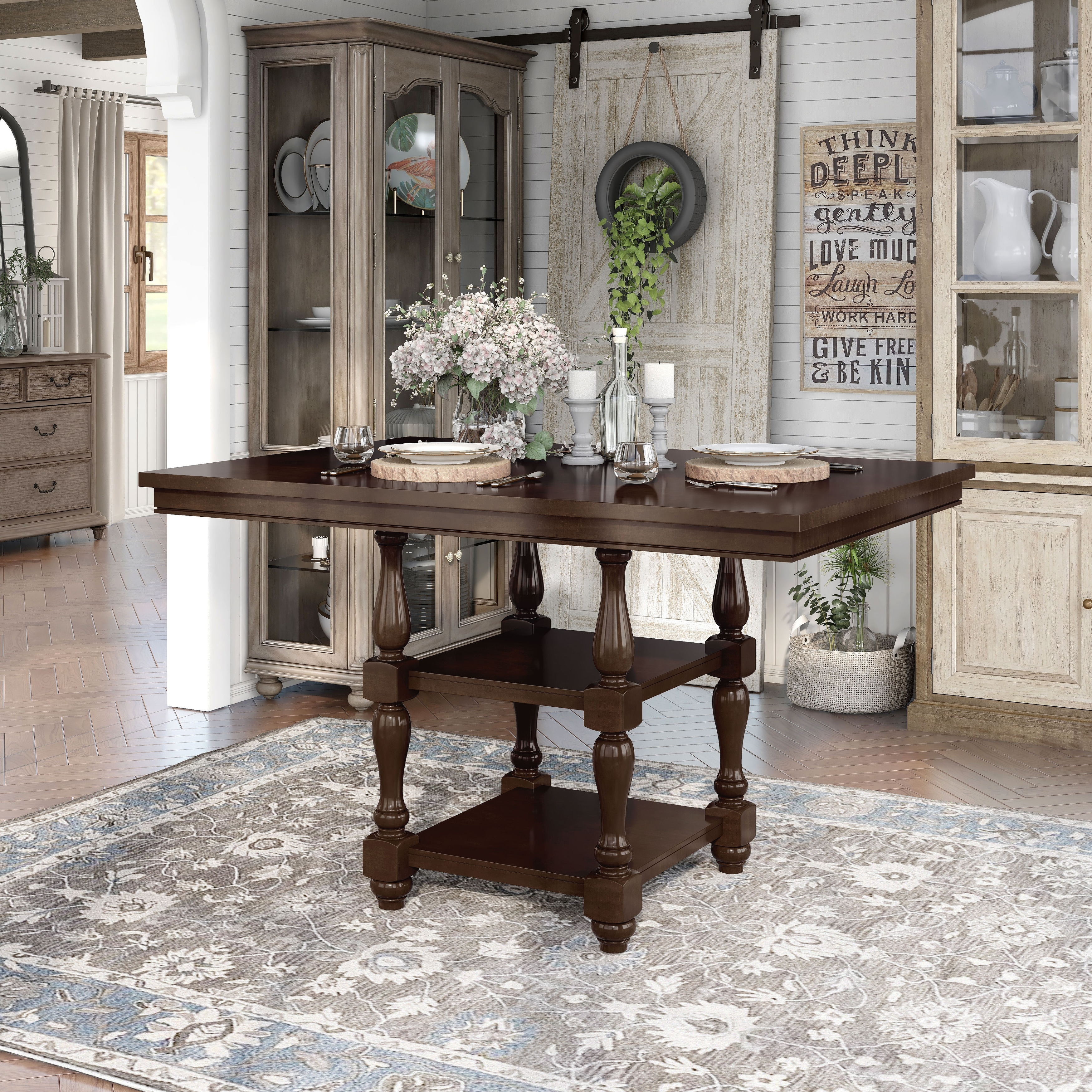 60 inch counter sales height dining table