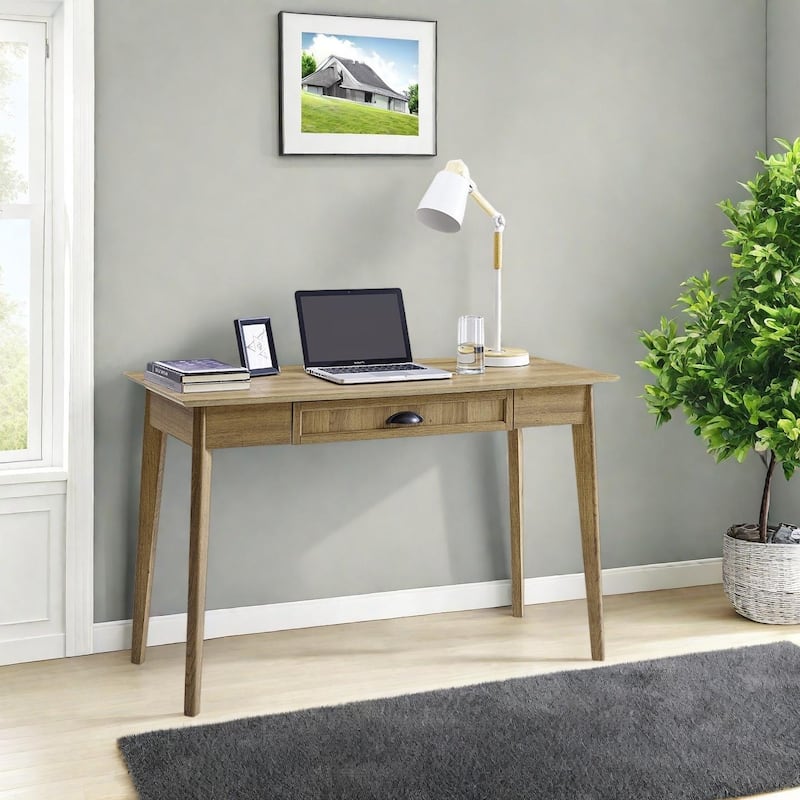 Caffoz Home Office Modern Writing Desk with Drawer and USB Hub