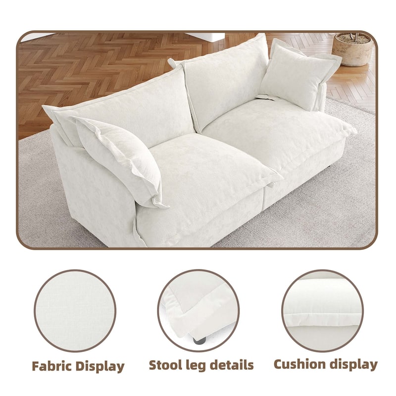 Double Layer Cushion Comfy Cloud Modular Sectional Sofa Set