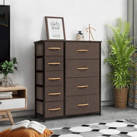 Vertical Dresser Storage Tower 9-drawer Chest Organizer Unit for Home