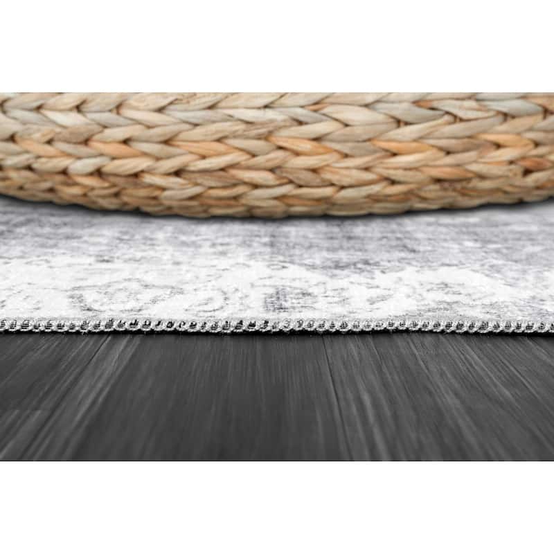 Vintage Medallion Machine Washable Non Slip Area Rugs for Living Room Bedroom Kitchen