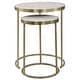 preview thumbnail 5 of 5, Open Frame Functional Nesting Tables - 24" - Brass Plated Finish - Set of 2