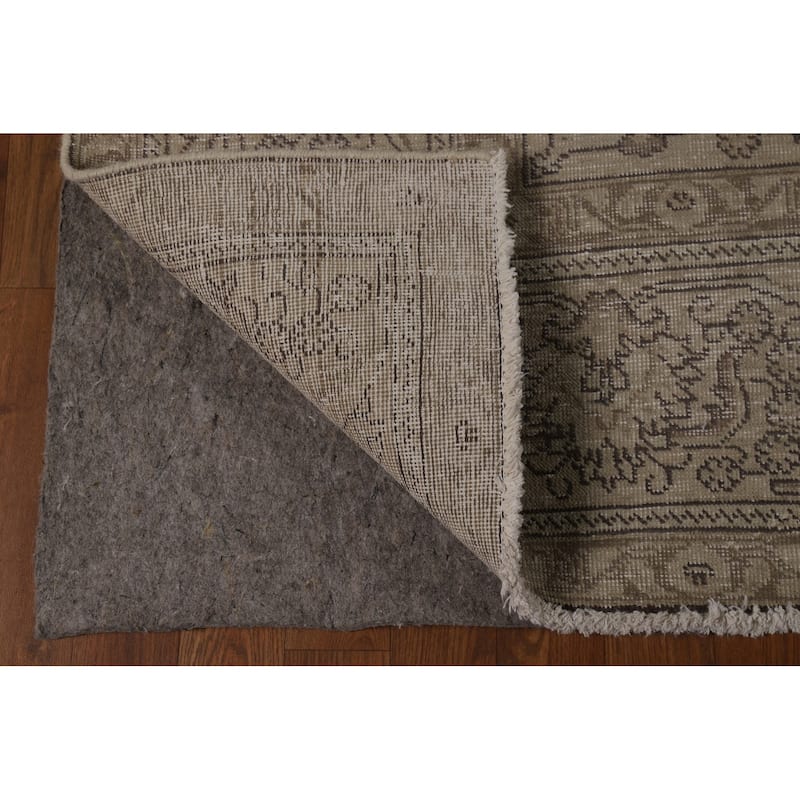 Tabriz Persian Vintage Rug Hand-Knotted Traditional Wool Carpet - 9'6" x 12'4"