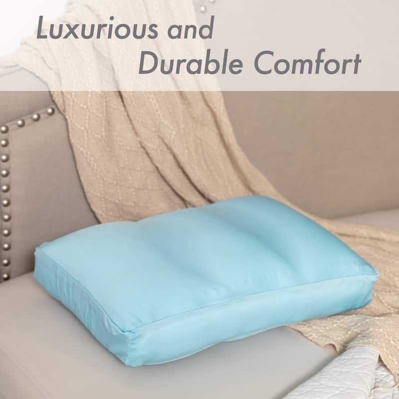 Premium Microbead Pillow, Anti-Aging, Silk like Cover, Sweet Baby Blue