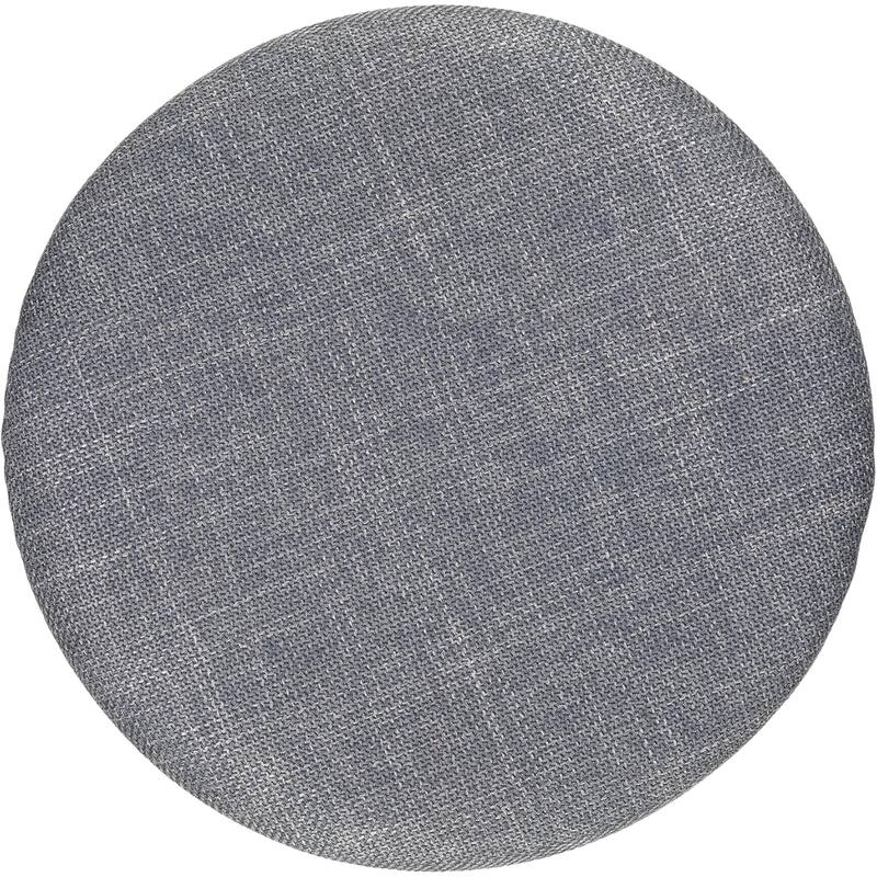 Modern Linen Ottoman with Pine Legs and Hidden Storage Flip Tray