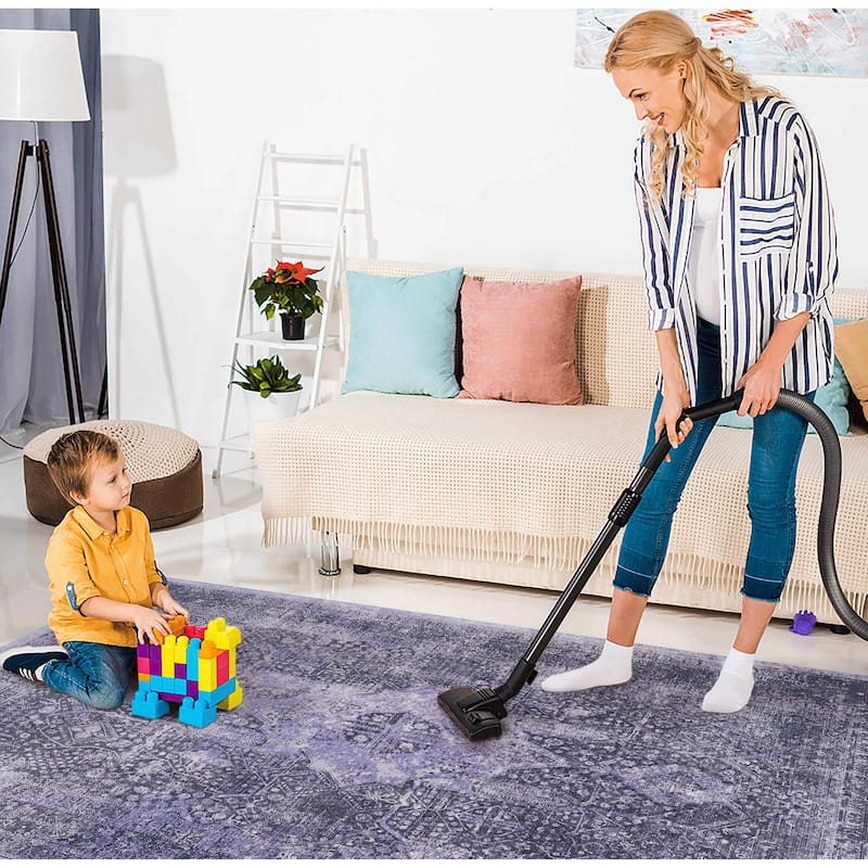 LOOM & LUXE Anthracite Area Rugs for Bedroom